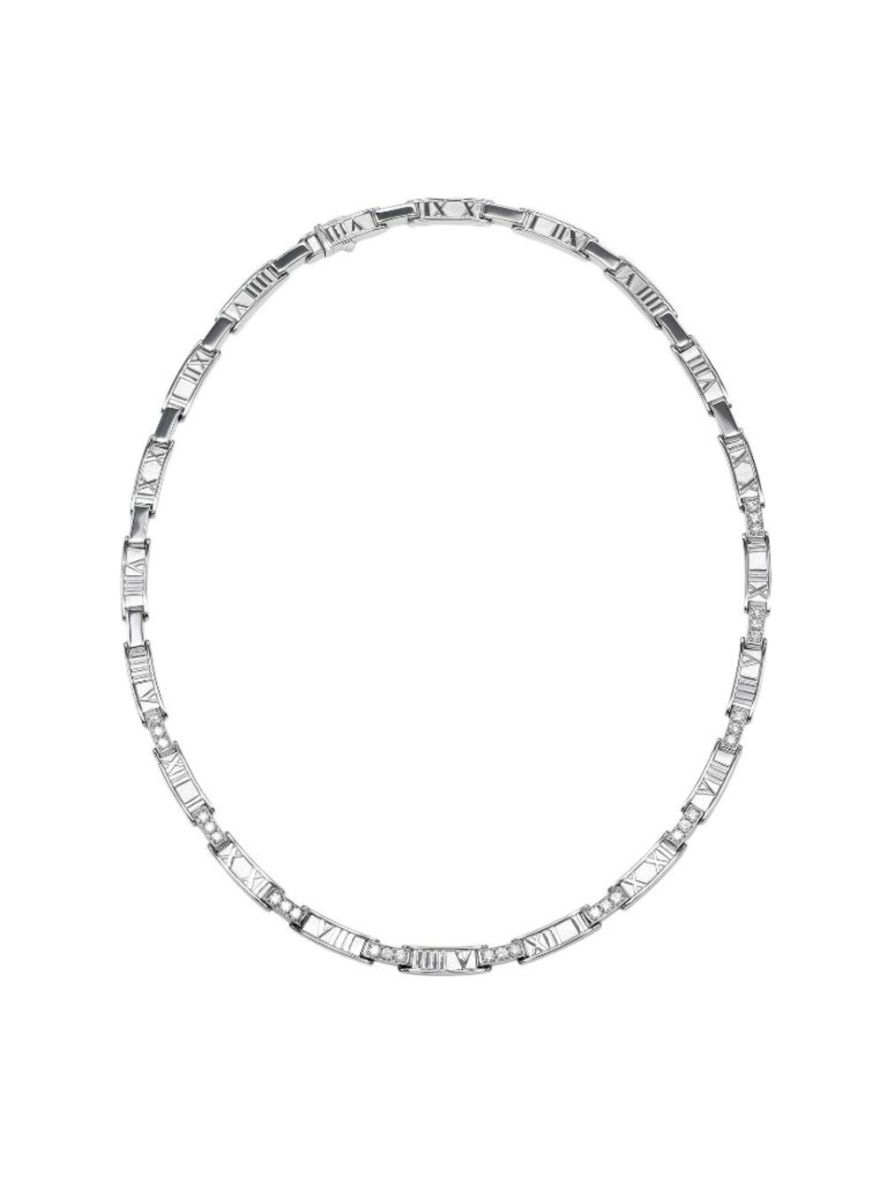 Tiffany & Co Atlas White Gold Diamond Necklace